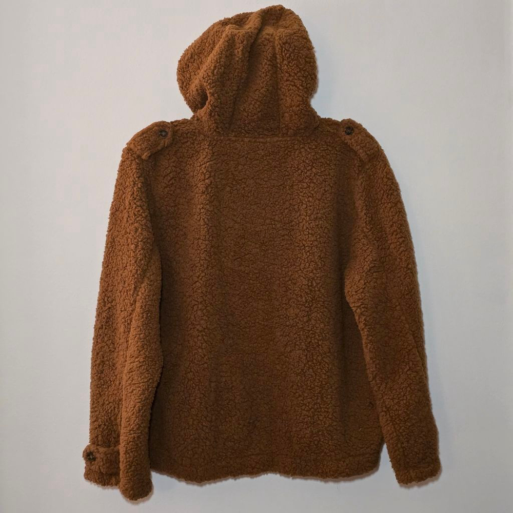 Women's Perch by Blu-Pepper Brown Teddy Jacket 1X - Picture 3 of 7